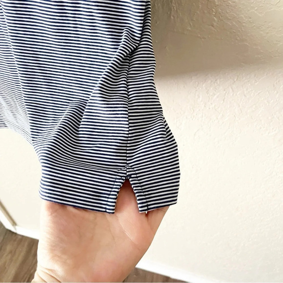 Vineyard Vines Shirt Men's Small Edgartown Polo in Navy Blue Stripe Pima Cotton - Picture 4 of 7